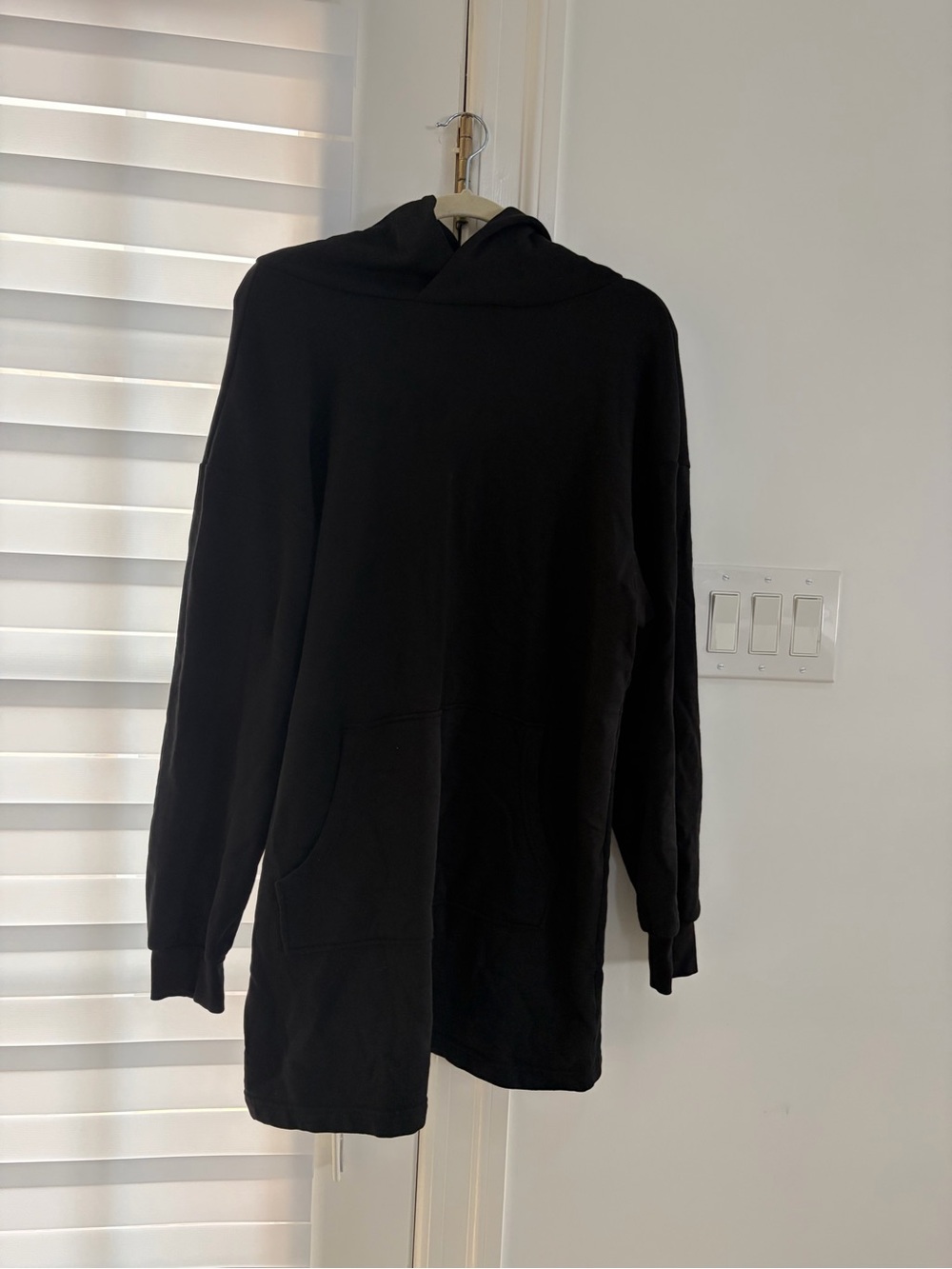 H&M Black Hooded Mini Dress